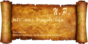 Nádasi Pompónia névjegykártya